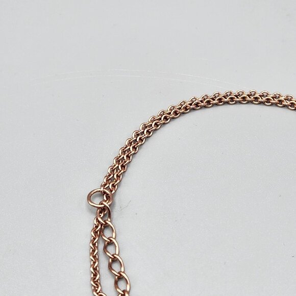 Rose Gold Plated Angel Wing Heart Locket Necklace 925 Thailand 26.35 19" Chain - Picture 5 of 10